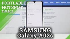 How to Enable Portable Hotspot in SAMSUNG Galaxy A02s – Wi-Fi Connection
