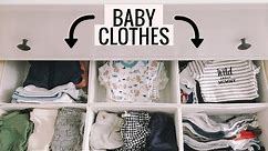 How To Organize Baby Clothes | Nursery Dresser and Closet Tour