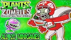 (240FPS) Plants vs Zombies: GOTY Edition - All 20 Minigames 100% Complete (UHD) [4K60FPS]