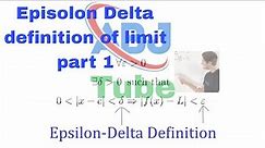 Proof of LIMIT using EPISOLON DELTA definition Applied Mathematics I part-1