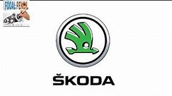 How to draw Skoda car logo.