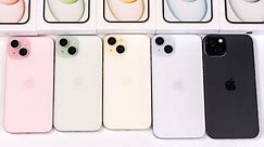 iPhone 15 in All Colors! Pink, Black, Blue, Green & Yellow Color Comparison!