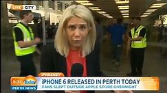 First person to buy iPhone 6 in Perth immediately drops it live on TV
