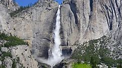magnificent vista of yosemite falls waterfall, yosemite national park, california, usa