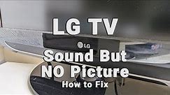 LG TV HAS Sound But NO Picture | Black Screen WITH Sound | 10-Min Fixes