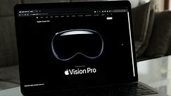 SEPTEMBER 14, 2023: Watching Apple Vision Pro on the Official Website on a Macbook Pro
