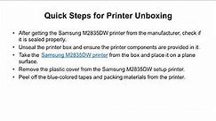 Samsung M2835DW Setup | Quick Steps for Printer Unboxing & Setting Up