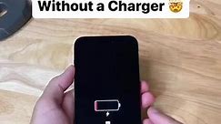 How to charge an iPhone without a charger 🔌 #iphone #android #charger