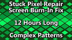 Stuck Pixel Fix & Screen Burn In Repair With Complex Patterns - 12 Hours Long - LCD, LED & Amoled