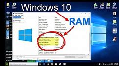 Windows 10 - How to check RAM/Memory - System Specs - Free & Easy