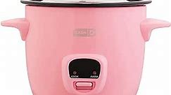 DASH Mini Rice Cooker Steamer with Removable Nonstick Pot, Keep Warm Function & Recipe Guide, Half Quart, for Soups, Stews, Grains & Oatmeal - Pink