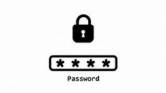 wrong password icon on white and green background. 4K Video motion graphic animation.