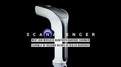 ScanAvenger Wireless Portable 1D&2D Bluetooth Barcode Scanner: Hand Scanner 3-in-1, Cordless, Rechargeable Scan Gun for Inventory - USB Bar Code/QR Reader (1D&2D with No Next Gen Stand)