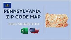 Pennsylvania Zip Code Map in Excel - Zip Codes List and Population Map
