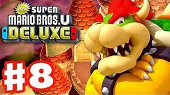 New Super Mario Bros U Deluxe - Gameplay Walkthrough Part 8 - Peach's Castle! (Nintendo Switch)