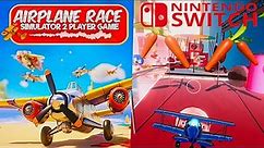 Airplane Race Simulator - 2 Player Game - Gameplay 4 Races | Nintendo Switch 4K