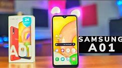 SAMSUNG A01 - Unboxing & Initial Impressions in English