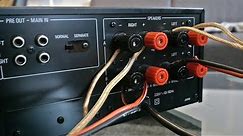How to connect speakers to a amplifier