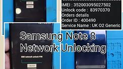 Samsung Note 8 Network Lock Solution | All Mobile Network Unlocking Solution✅#samsung #youtub #viral