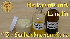 Salbenküchenkurs 13: Heilcremes mit Lanolin - Blüten-Creme