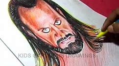 How to Draw WWE Superstar The Undertaker Detailed Step by Step Color Drawing