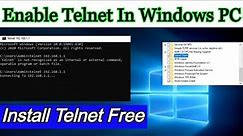 How To Enable/Install Telnet in Windows PC