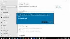 How to Enable Developer Mode in Windows 10