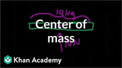 Center of mass | Impacts and linear momentum | Physics | Khan Academy
