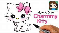 How to Draw a Cute Cat Easy | Sanrio Charmmy Kitty