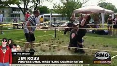 Jim Ross provides commentary for Jeffrey's backyard wrestling
