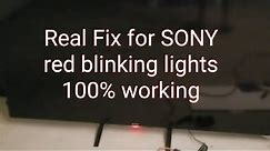Easy fix all sony tv red blinking light