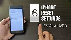 iOS: 6 iPhone RESET settings EXPLAINED!
