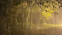 Falling into Sleep Quickly with Amazing Heavy Rain & Real Thunder in the Jungle at Night - RainForet