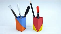 How to make a Pen Stand with Origami Paper