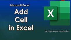 How to Add Cell in Excel