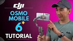 DJI OSMO MOBILE 6 TUTORIAL for Beginners: How to Setup and Use Features: FULL GUIDE