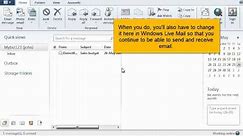 Changing your email password in Windows Live Mail