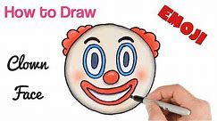 How to Draw Emoji Clown Face Easy Step by Step
