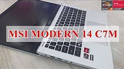 MSI MODERN 14 C7M Review | Unboxing | AMD Ryzen 5 7530 8GB RAM 512GB SSD #review