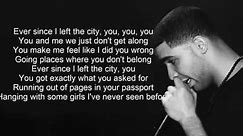 Drake-You Used to call Me on my cell phone (Lyrics)