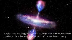 One Quasar, Two Quasar, Red Quasar, Blue Quasar: A Seuss-Like Space Color Mystery Explained