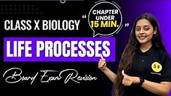 LIFE PROCESSES Biology Chapter under 15 Min Quick Revision Class 10th Science with Sonam Maam