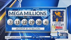 Winning numbers for Mega Millions jackpot worth $1.12B
