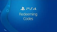 Redeeming Codes on PS4