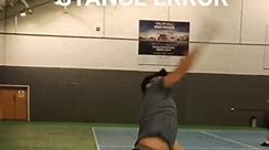 Tennis - This player had a reasonable serve but stepped...