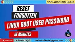 Reset Forgotten Linux Root User Password in Minutes | Reset Forgotten Cent OS Root Password
