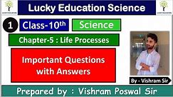 CBSE Class 10 Science Biology Important Question Life Processes #science #biology #exam #cbseclass10