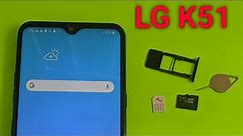 LG K51 How to insert and remove SIM / SD Card