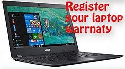 How to register your laptop online and register warranty