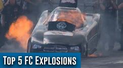 Top 5 Funny Car starting line explosions
